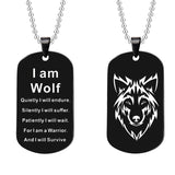 Fashion Wolf Necklace And Keychain - Animals Aso