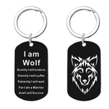 Fashion Wolf Necklace And Keychain - Animals Aso