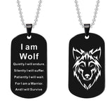 Fashion Wolf Necklace And Keychain