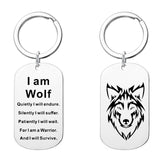 Fashion Wolf Necklace And Keychain - Animals Aso