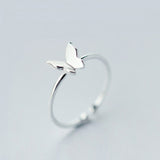 Fashion Silver Butterfly Rings