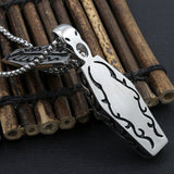 New Stainless Steel Coffins Skull Pendant Necklace - Animals Aso