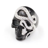 New Vintage Black Skull Ring