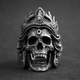 New Vintage Black Skull Ring