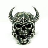 New Vintage Black Skull Ring