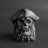 New Vintage Black Skull Ring