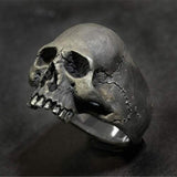 New Vintage Black Skull Ring