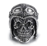 New Vintage Black Skull Ring