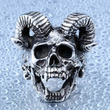 New Vintage Black Skull Ring - Animals Aso