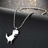 New Cute Metal Small Dinosaur Necklace