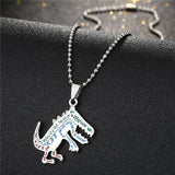 New Cute Metal Small Dinosaur Necklace