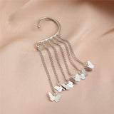 Silver Plated Metal Butterfly Earrings