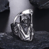 New Retro Death Skull and Sickle Ring