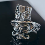 New Retro Death Skull and Sickle Ring - Animals Aso