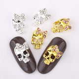 New Gold silver Skull 3D Nail