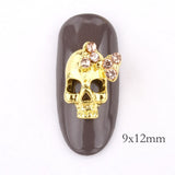 New Gold silver Skull 3D Nail - Animals Aso