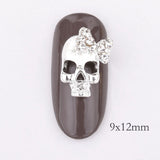 New Gold silver Skull 3D Nail - Animals Aso