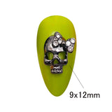 New Gold silver Skull 3D Nail - Animals Aso