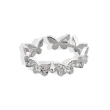 New Silver Color Sweet Butterfly Ring - Animals Aso